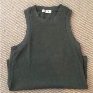 Olive green madewell knit tank